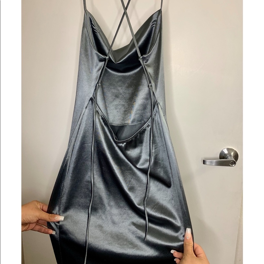 Dark grey Eden Sky charcoal grey dress